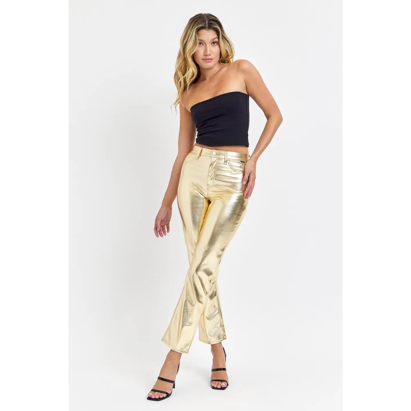 Bright Gold Straight Leg Cello Pants