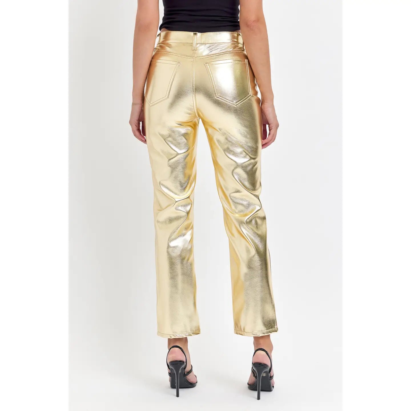 Bright Gold Straight Leg Cello Pants