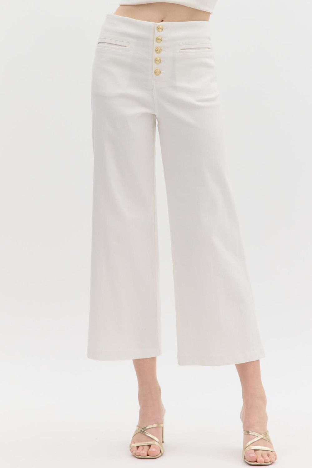 Sassy In White Denim Jeans