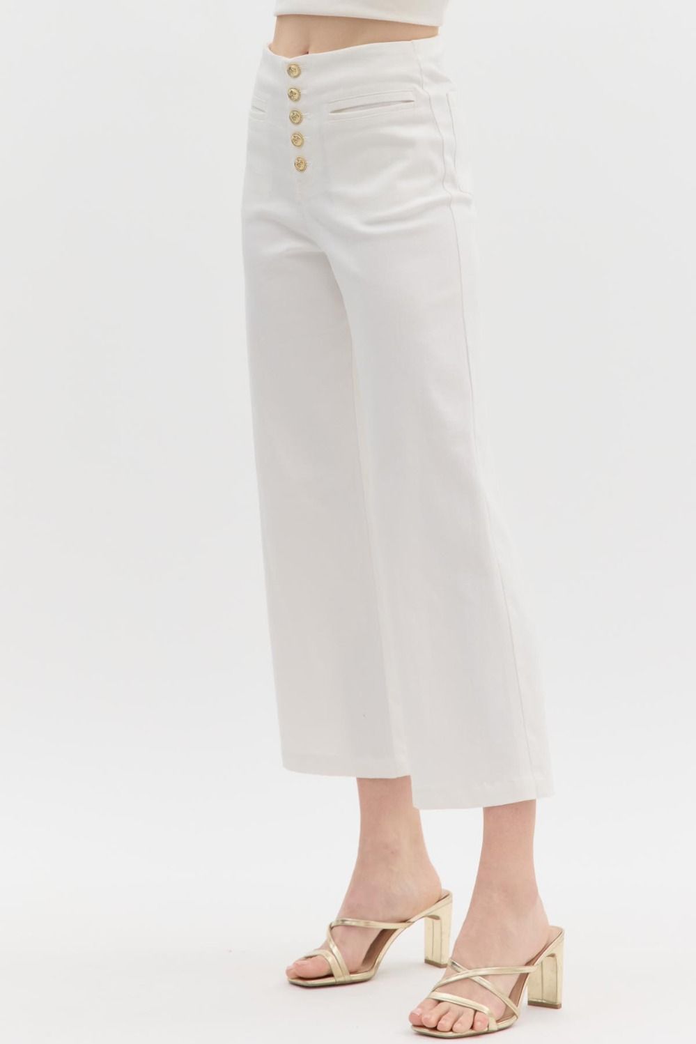 Sassy In White Denim Jeans