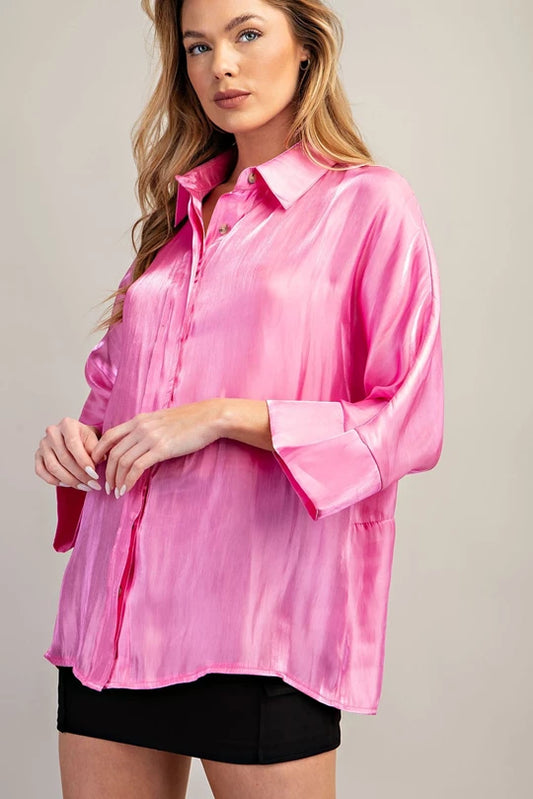 Shimmer Me Pink Top