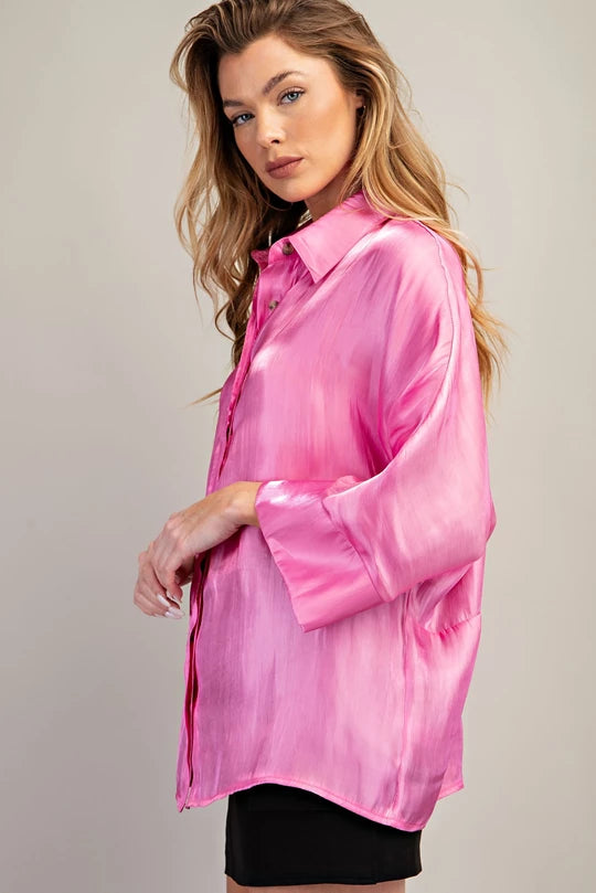 Shimmer Me Pink Top