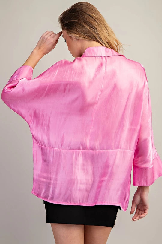 Shimmer Me Pink Top