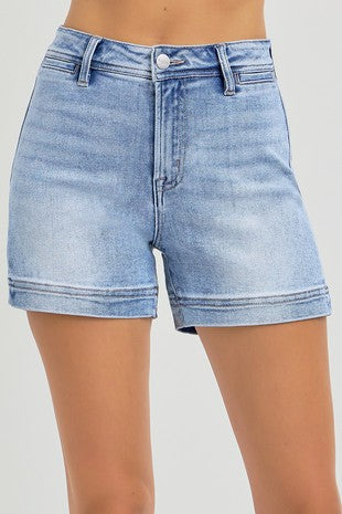 Risen High Rise Welt Pocket Detail Shorts