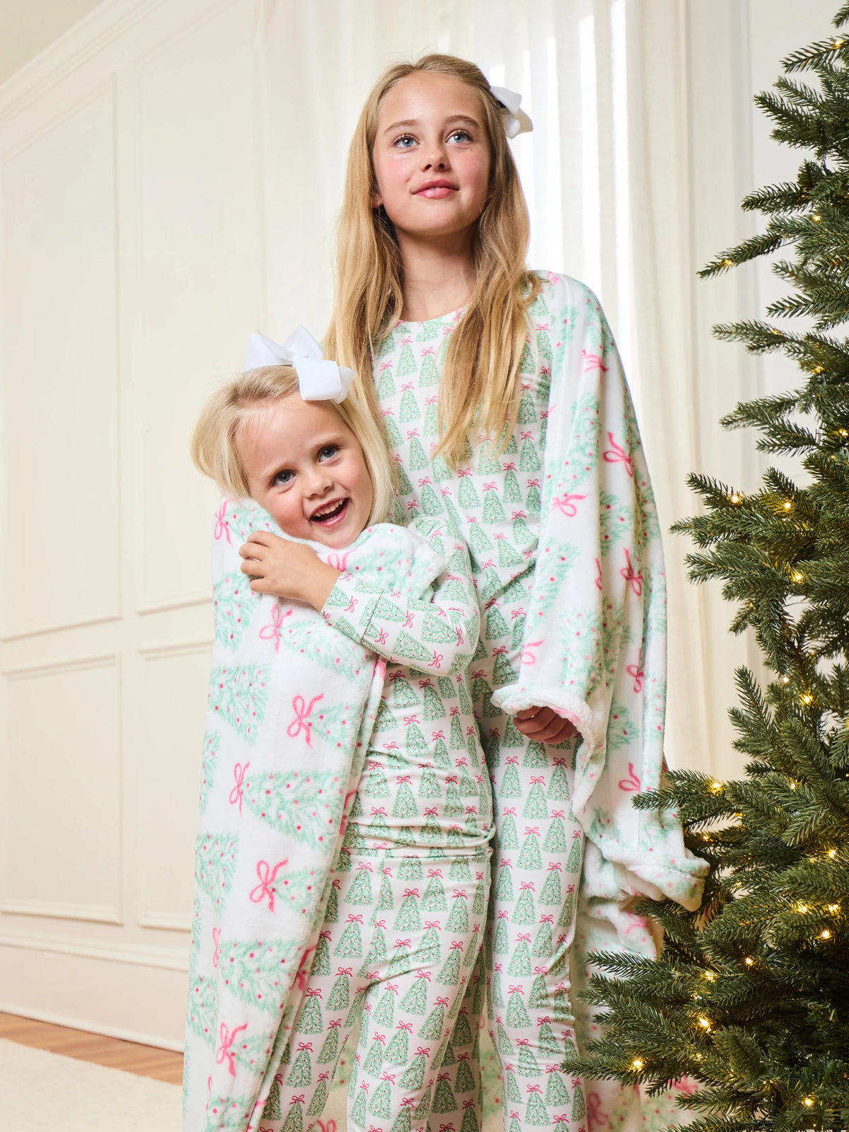 Mary Square Rosy Woodlands Fleece Blanket