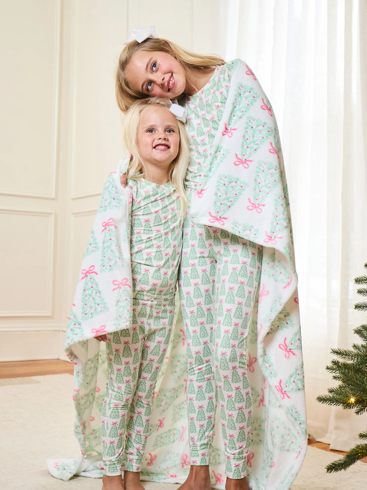 Mary Square Rosy Woodlands Fleece Blanket