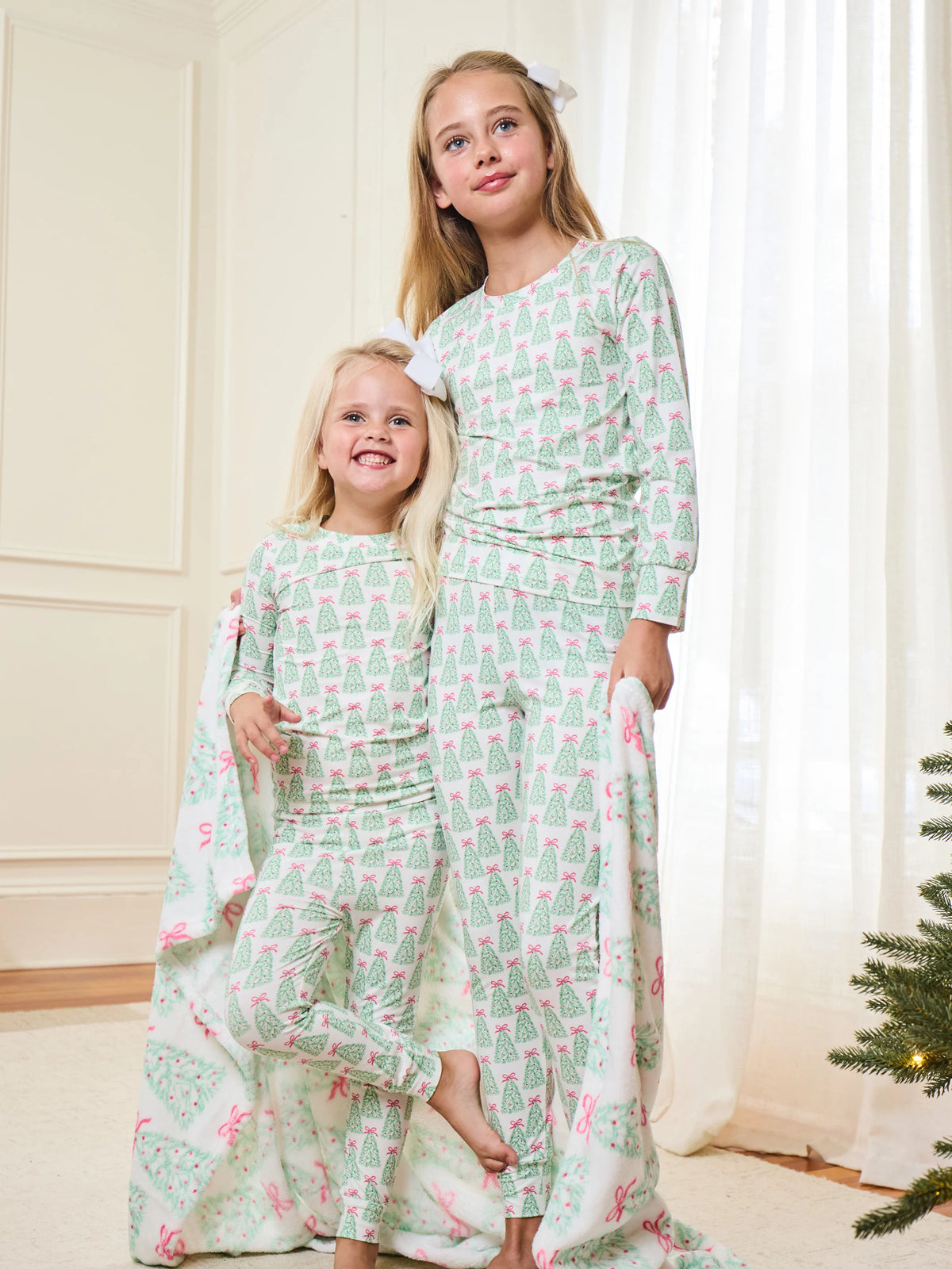 Mary Square Rosy Woodlands Fleece Blanket
