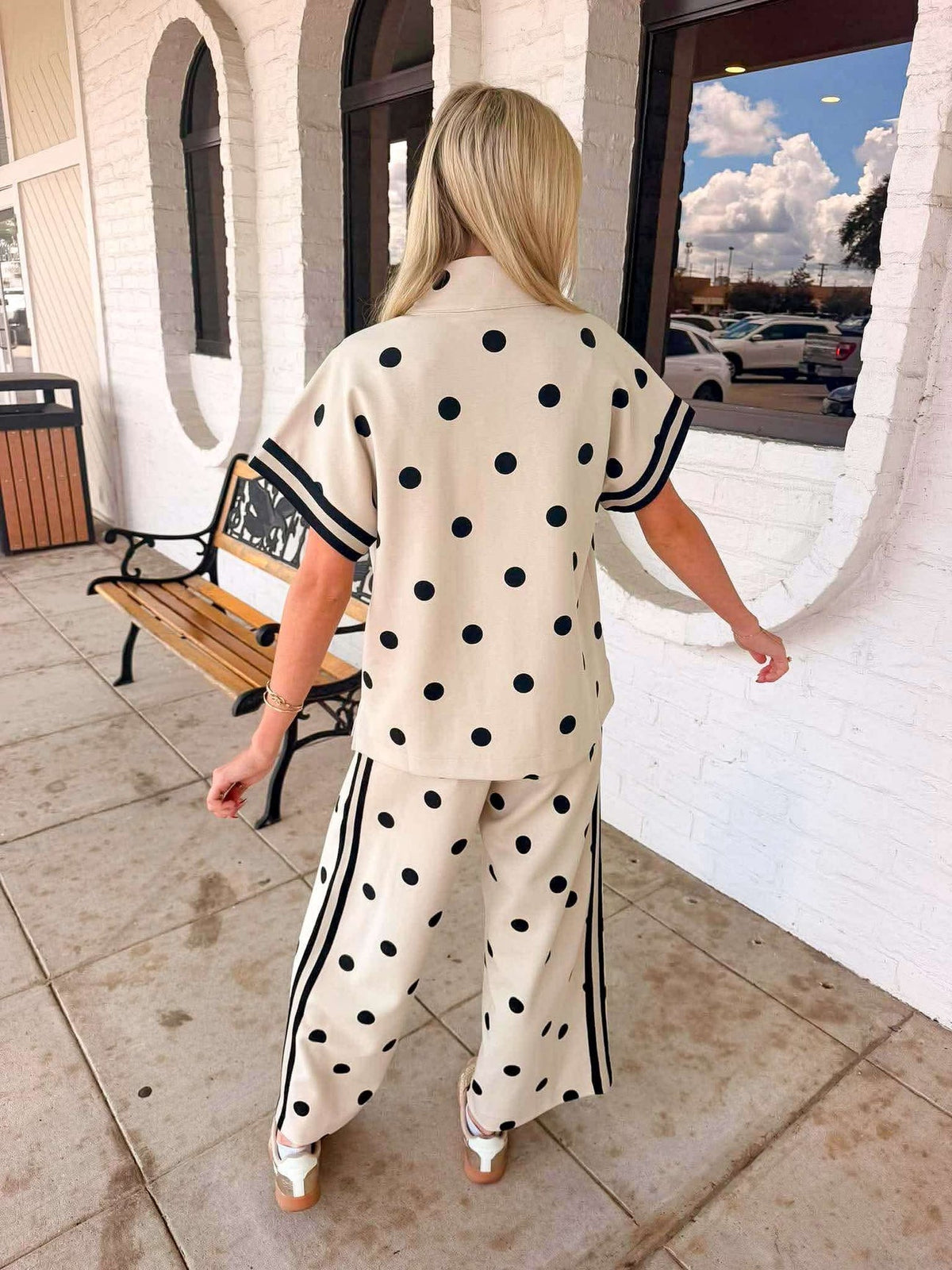 Oatmeal Polka Dotted Fever Set